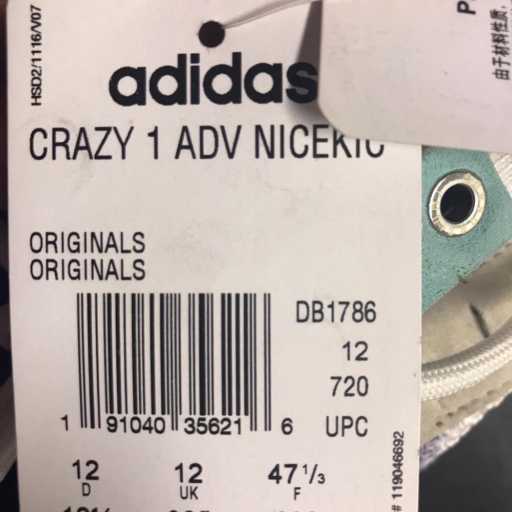 adidas White, Purple and Mint Low-Top Men's Sneakers NWT - Picture 7 of 7